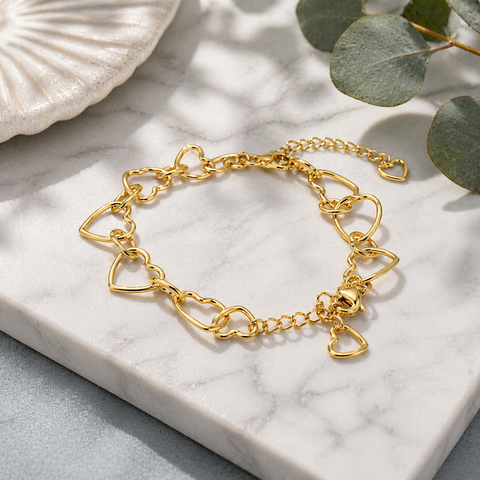 Maria Silver Heart Bracelets