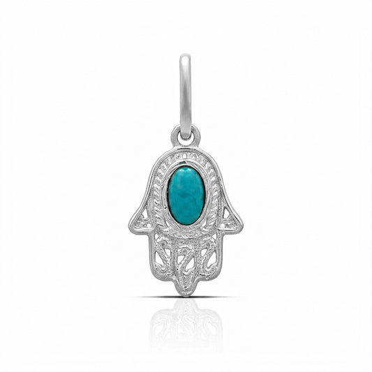 Lily Silver Turquoise Pendant
