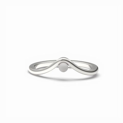 Anna Sterling Silver Round Synthetic Pearl Ring