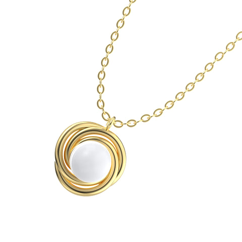 Mia Sterling Silver Synthetic Pearl Necklace