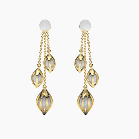 Nora Sterling Silver Synthetic Pearl Dangle Earrings