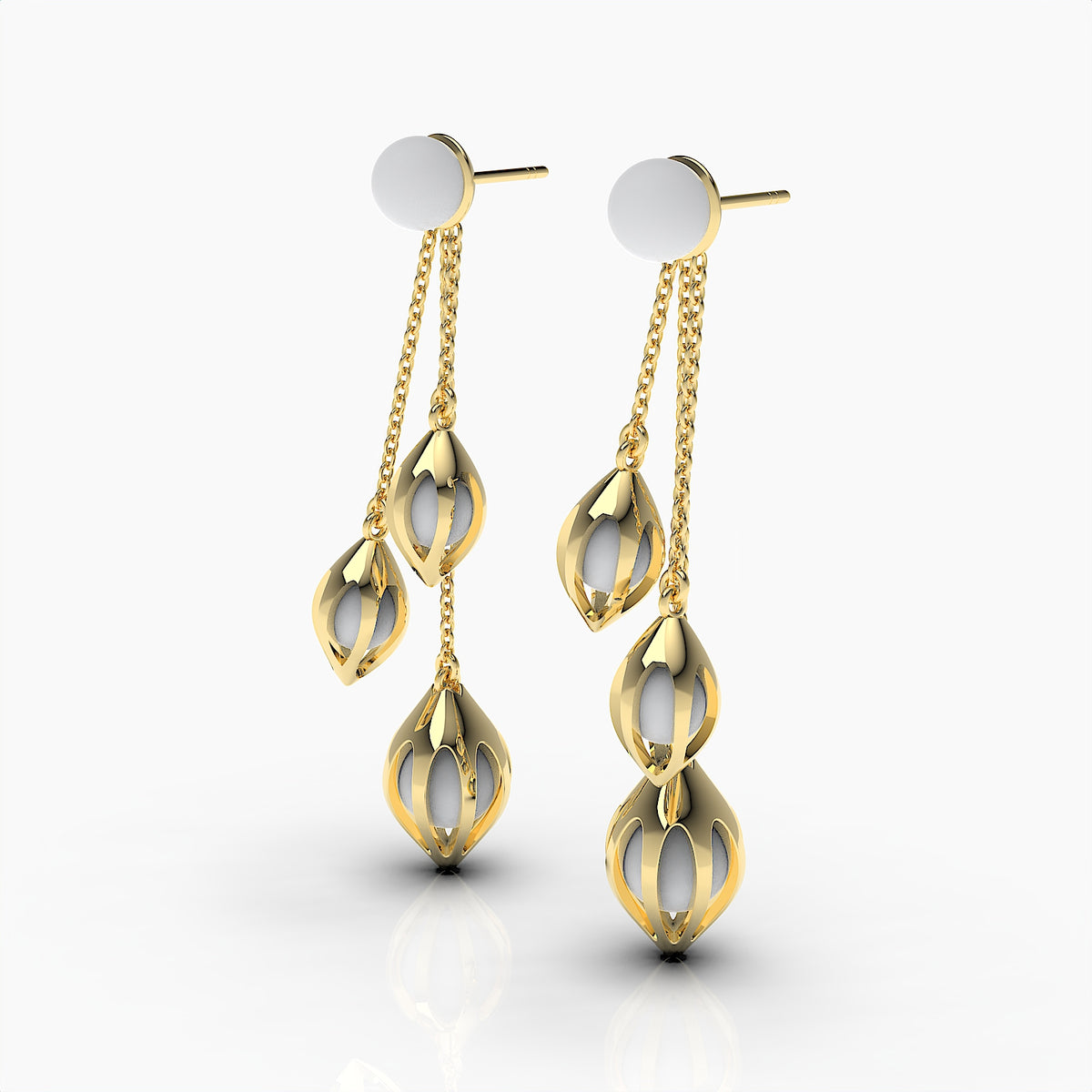 Nora Sterling Silver Synthetic Pearl Dangle Earrings