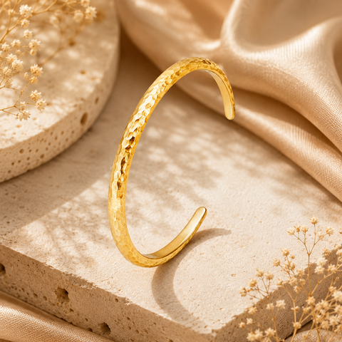 Anna Silver Cuff Bangle Bracelet