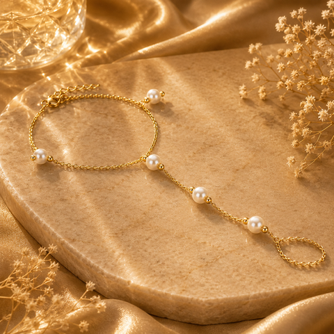 Gyra Silver Pearl Bracelets