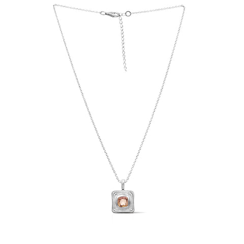 Luna Silver Morganite Necklace