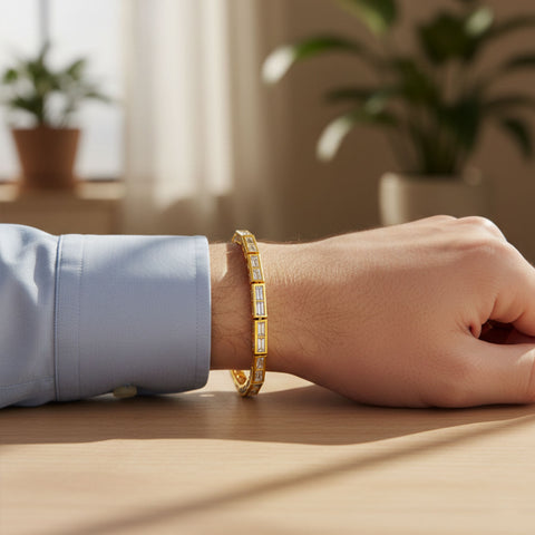 Cyan Silver Zirconia Bracelet