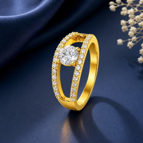 Kit Silver Diamond Adjustable Ring