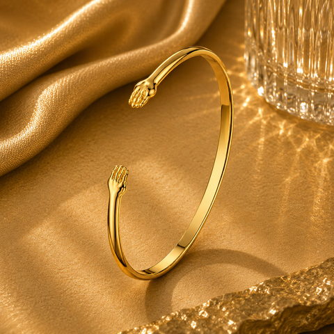 Axra Silver Cuff Bangle