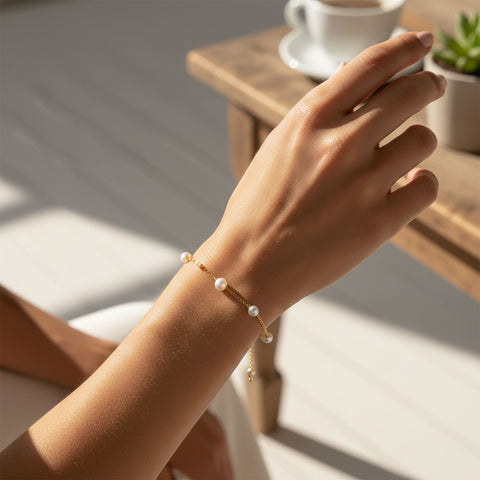 Jiya Silver Pearl Bracelets