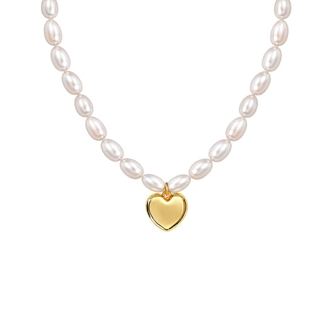 Lyra Silver Heart Necklace