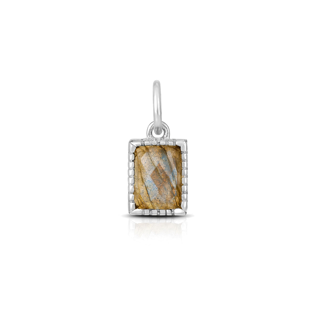 Nora Sterling Silver Baguette Labradorite Pendant