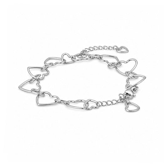 Maria Silver Heart Bracelets
