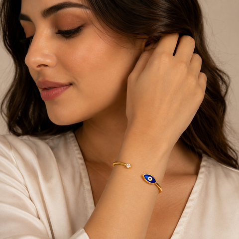 Faze Silver Evil Eye Bracelet