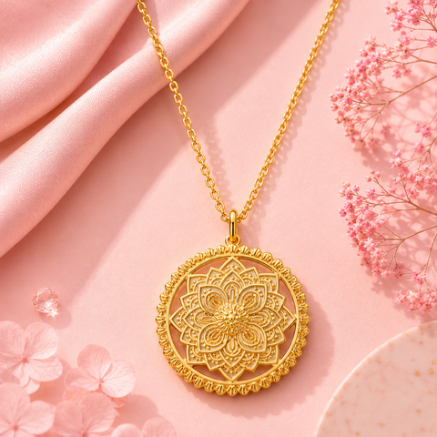 Mavi Silver Floral Pendant
