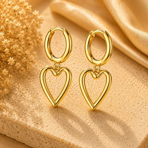 Peri Silver Heart Earrings