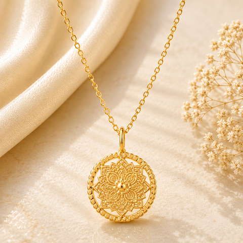 Ella Silver Floral Pendant