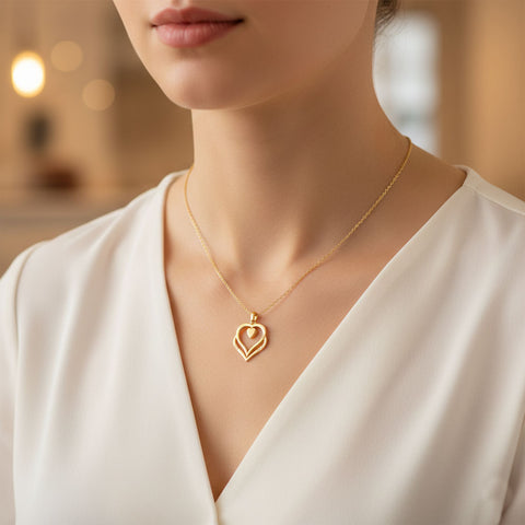 Nova Silver Heart Necklace