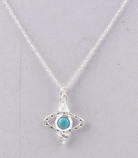 Zoe Sterling Silver Eye Necklace