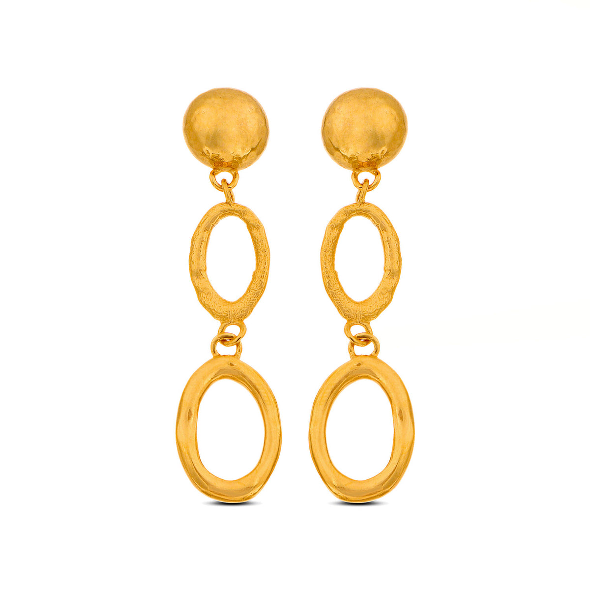 Cara Sterling Silver Organic Dangle Earrings