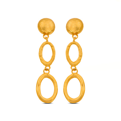 Cara Sterling Silver Organic Dangle Earrings