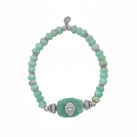 Aria Silver Amazonite Bracelets