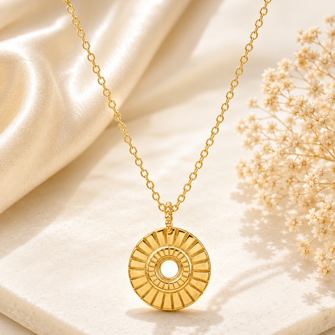 Riya Silver Embossed Pendant