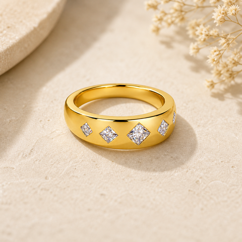Lia Silver Zirconia Adjustable Ring