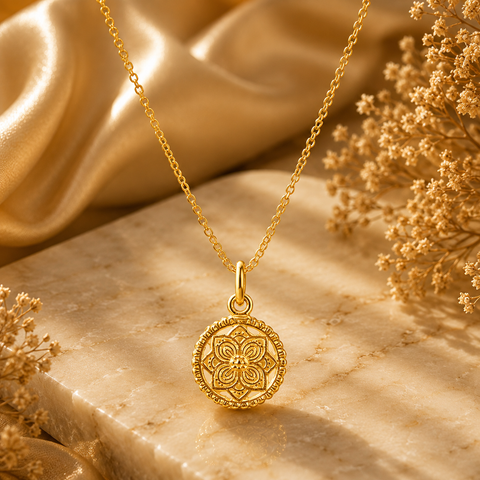 Lily Silver Floral Pendant