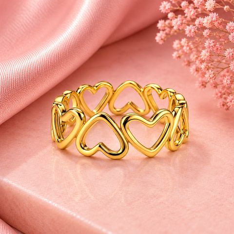 Aila Silver Heart Adjustable Ring