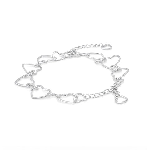 Maria Silver Heart Bracelets