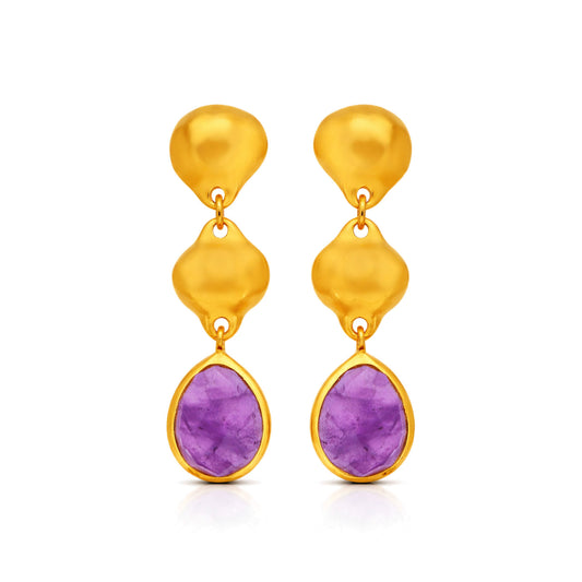 Zia Silver Amethyst Earrings