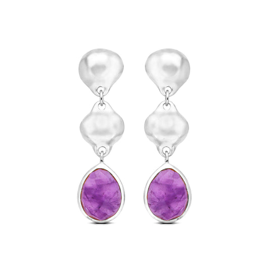Zia Silver Amethyst Earrings