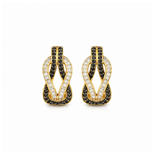 Bela Silver Black Spinel Earrings