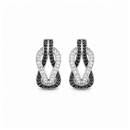 Bela Silver Black Spinel Earrings