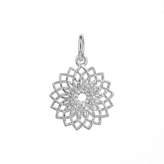 Ava Silver Floral Pendant