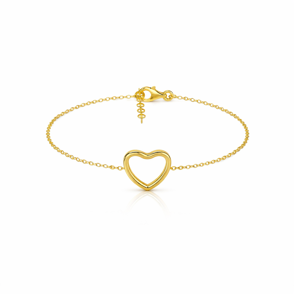 Euni Silver Heart Bracelet