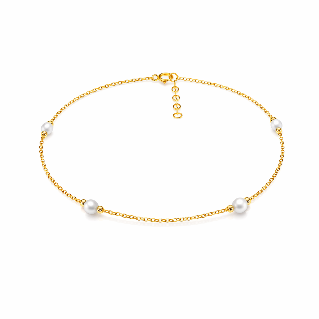 Nuni Silver Pearl Anklet