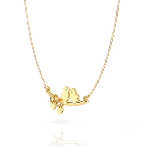 Runi Silver Love Birds Necklace