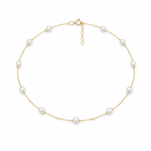 Mavi Silver Pearl Anklet