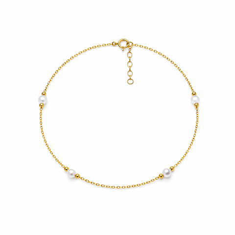 Nuni Silver Pearl Anklet