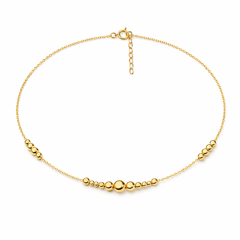 Nova Silver Beads Anklet