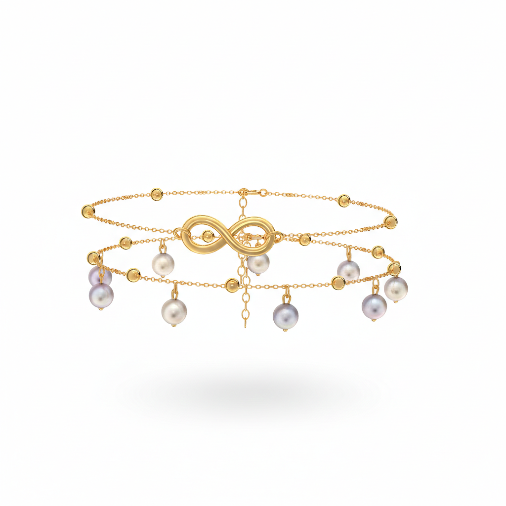 Eimi Silver Pearl Anklet