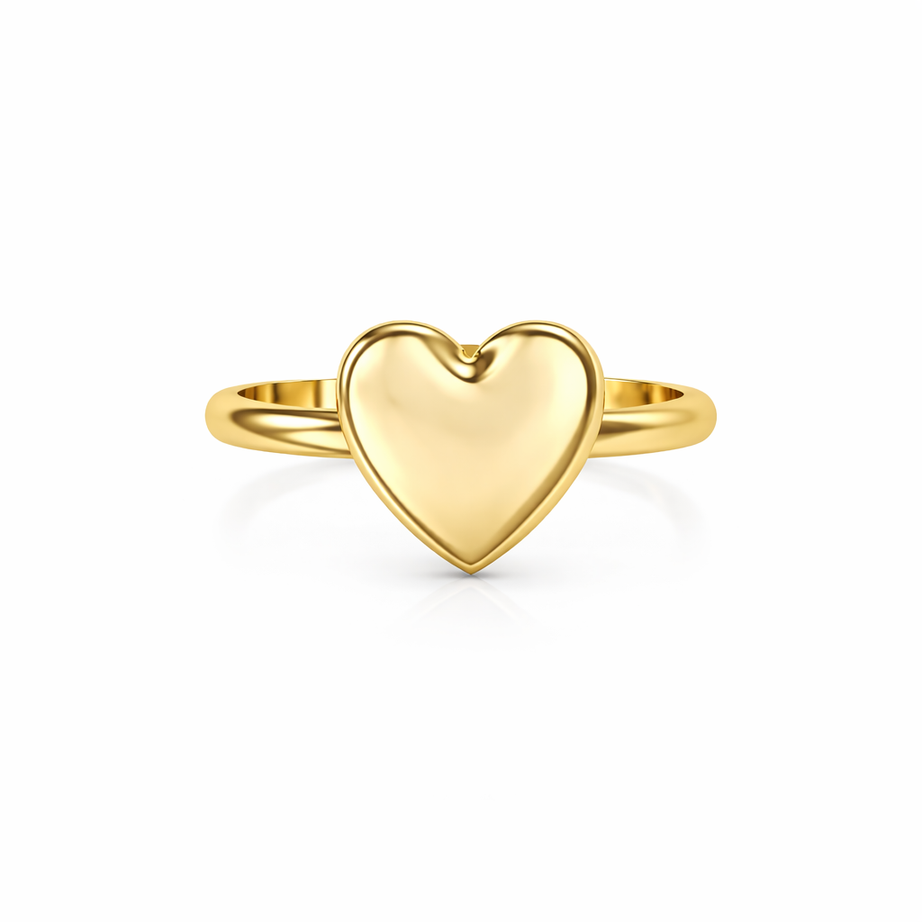 Asha Silver Heart Adjustable Ring