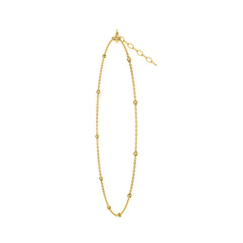 Qiva Silver Beads Anklet