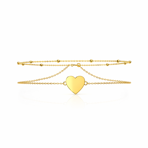 Elin Silver Heart Anklet