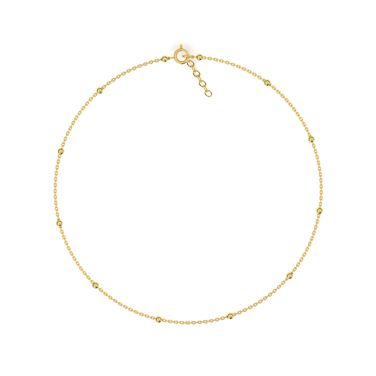 Qiva Silver Beads Anklet