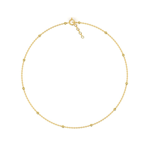 Qiva Silver Beads Anklet