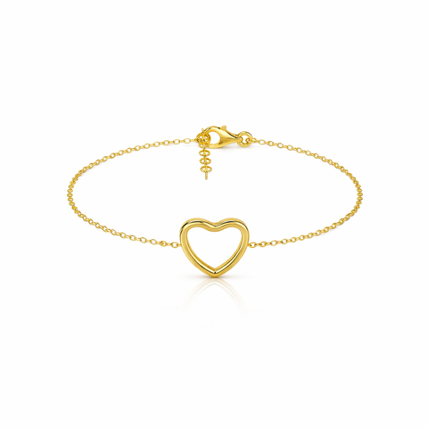 Euni Silver Heart Bracelet