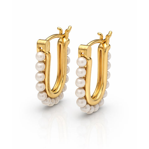 Kate Silver Synthetic Pearl Earrings