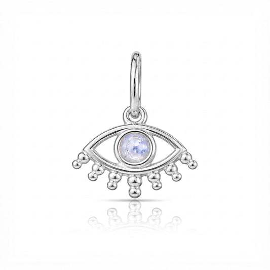 Mia Silver Moonstone Eye Pendant